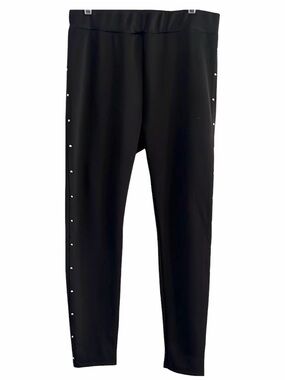 Thalia Sodi Black Leggings with Silver Stud Accents Size L
